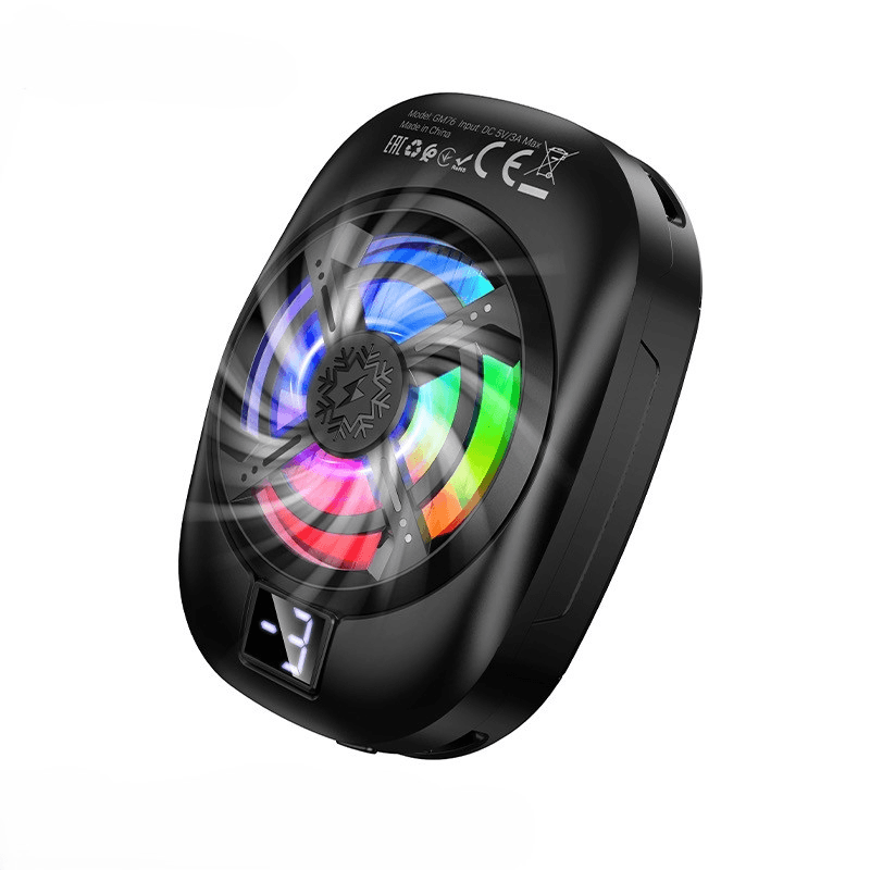 พัดลมระบายความร้อนมือถือ HOCO GM76 มีหน้าจอแสดงอุณหภูมิ ความแรงลม 6000RPM ปรับได้ 3 ระดับ สำหรับมือถือจอ 4.5-7 นิ้ว